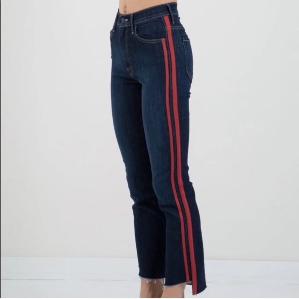 Mother Jeans Insider Crop Step Fray Speed Racer size 24 - Picture 6 of 12
